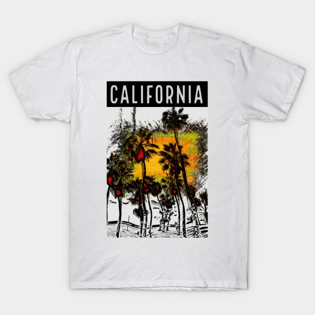 California Beach T-Shirt by MotoGirl